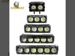 Full Alumínio Branco Amarelo Dual Flash 2 Olhos 3 Olhos Faros LED Para Motocicleta