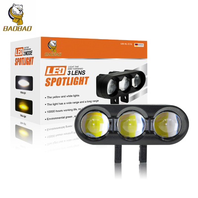 Motocicleta Projector de cores amarelo branco Luz LED Actualização de Lâmpadas de Reflexão Acessórios