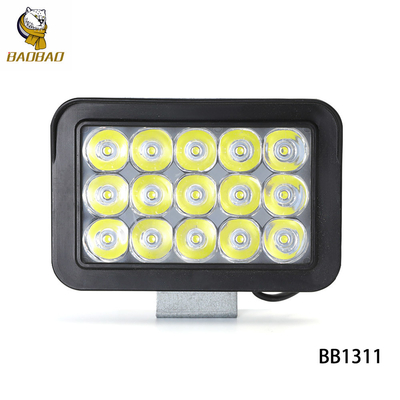 Rectângulo 15 feixe de plástico vermelho azul branco LED foco para motocicleta