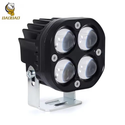 Estil quadrado 4D Branco Luz brilhante Waterproof Motorclcle LED Farol