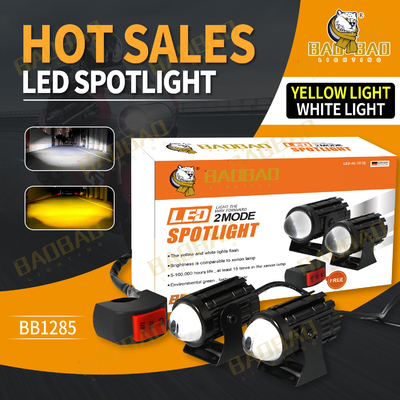 Caso preto Luz intermitente Motocicleta Universal LED Farol de Alto Brilho