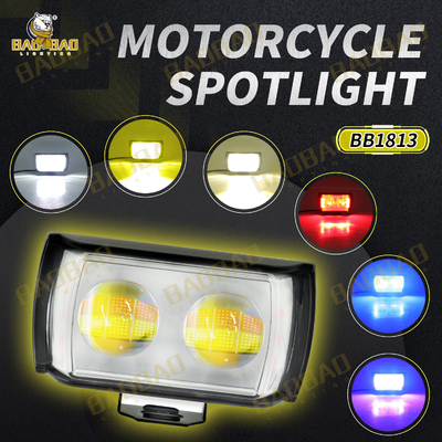Full Alumínio Branco Amarelo Dual Color 2 LED Motocicleta MINI Direção de Luz