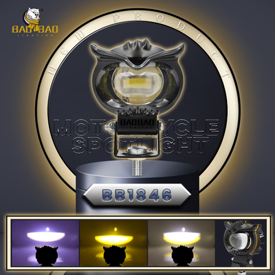 80V Owl Design Anel Acrílico Amarelo Branco Luzes LED de Motos