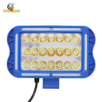 21 Faróis de motocicleta LED Branco Amarelo Flash Alumínio Azul
