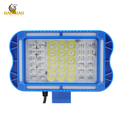 42 Luz LED Vermelho Azul Branco Amarelo Flash Alumínio Casca Azul Farol de motocicleta