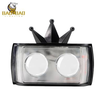 2 coroas de contas de plástico RGB Flash Metal Decoração de bicicleta Luz de nevoeiro