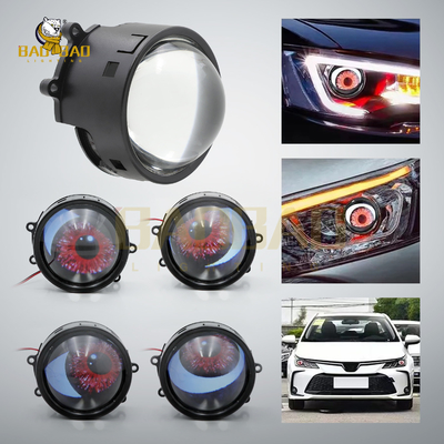 Vermelho Azul Cute Demon Eye Disponível Farol de carro Decoração interior