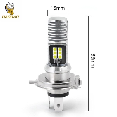 16W lâmpada de metal branco mini LED de condução luz H4 BA20D biciclo farol