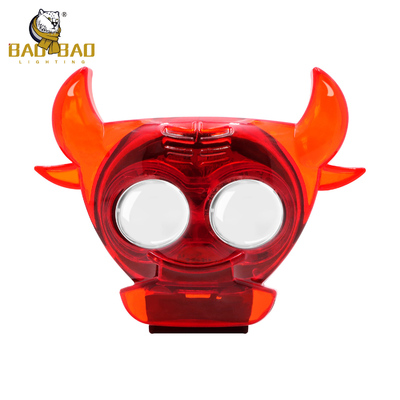 80V Bull Shape RGB Flash 2 Beads Projector Auxiliar Luz de Neblina Para Bicicleta
