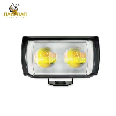 Metal plástico 2 LED Branco Amarelo Dual Color RGB Projector Luz de nevoeiro