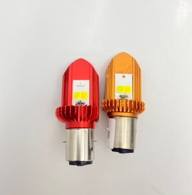 H4 Metal Branco Amarelo Dual Color 2 Face Com Bobina Motocicleta lâmpada LED