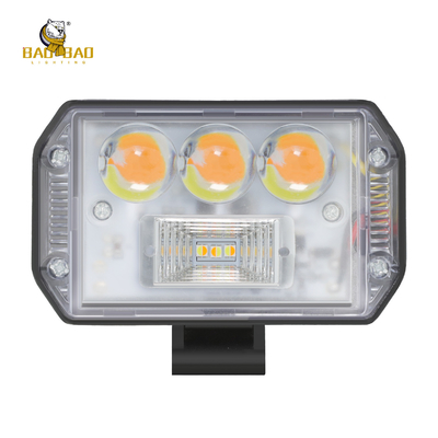 80V LED Trabalho Metal leve Branco Amarelo Dual Color Flashing Peças sobressalentes de motocicleta