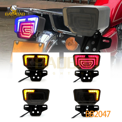Lâmpadas de LED de plástico com flashes vermelhos de motocicleta disponíveis Peças sobressalentes Tailight