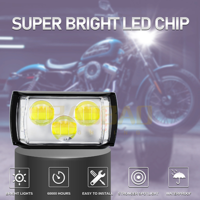 80V 3 Beads Metal Dual Color Flashing Vermelho Azul Motorycylce LED lucency foco