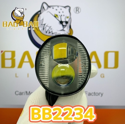 2 Metal de contas Branco Amarelo Dual Color Mini Driving LED Light CG125 Modificado