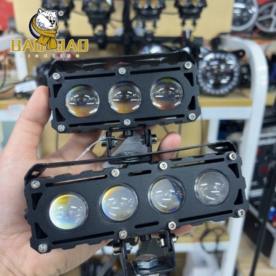 40 Watts 50 Watts Full Metal Vermelho Diabo Olhos Brancos Amarelo Dual Color Motorcycle LED Fog Light