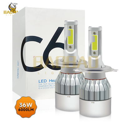 C6 H4 Branco e Amarelo Dual Color 18 Watts Ferro Metal Farol do carro lâmpada Peças para Automóveis