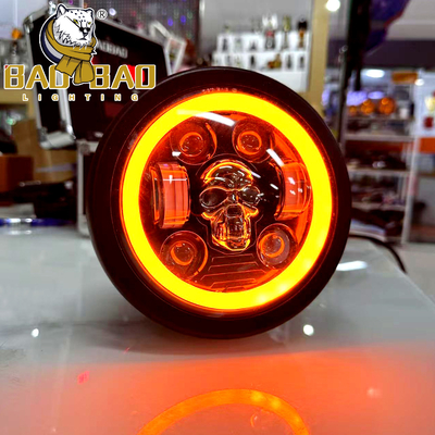 Farol dianteiro LED para motocicleta de alumínio de 12V 5,75 polegadas para HONDA CG CN GN CD70